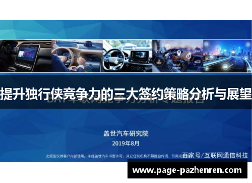 提升独行侠竞争力的三大签约策略分析与展望