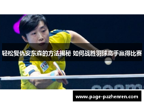 轻松复仇安东森的方法揭秘 如何战胜羽球高手赢得比赛
